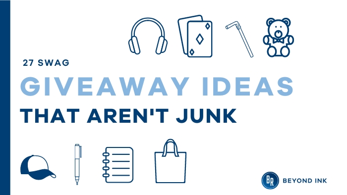 27 swag giveaway ideas that aren't junk, tradeshow giveaway ideas, giveaway items, promotional products